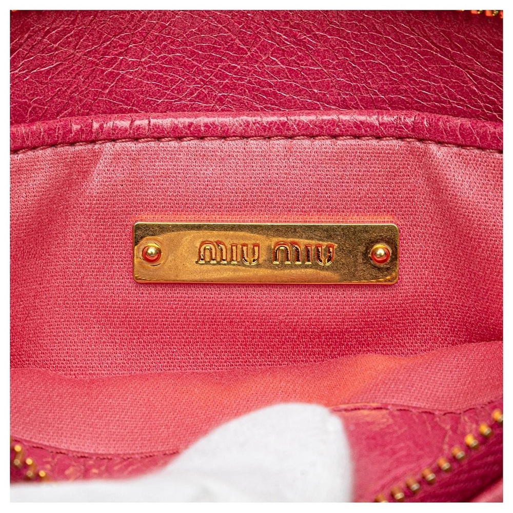Miu Miu Pink Matelasse Lambskin Leather Clutch - Picture 6 of 9
